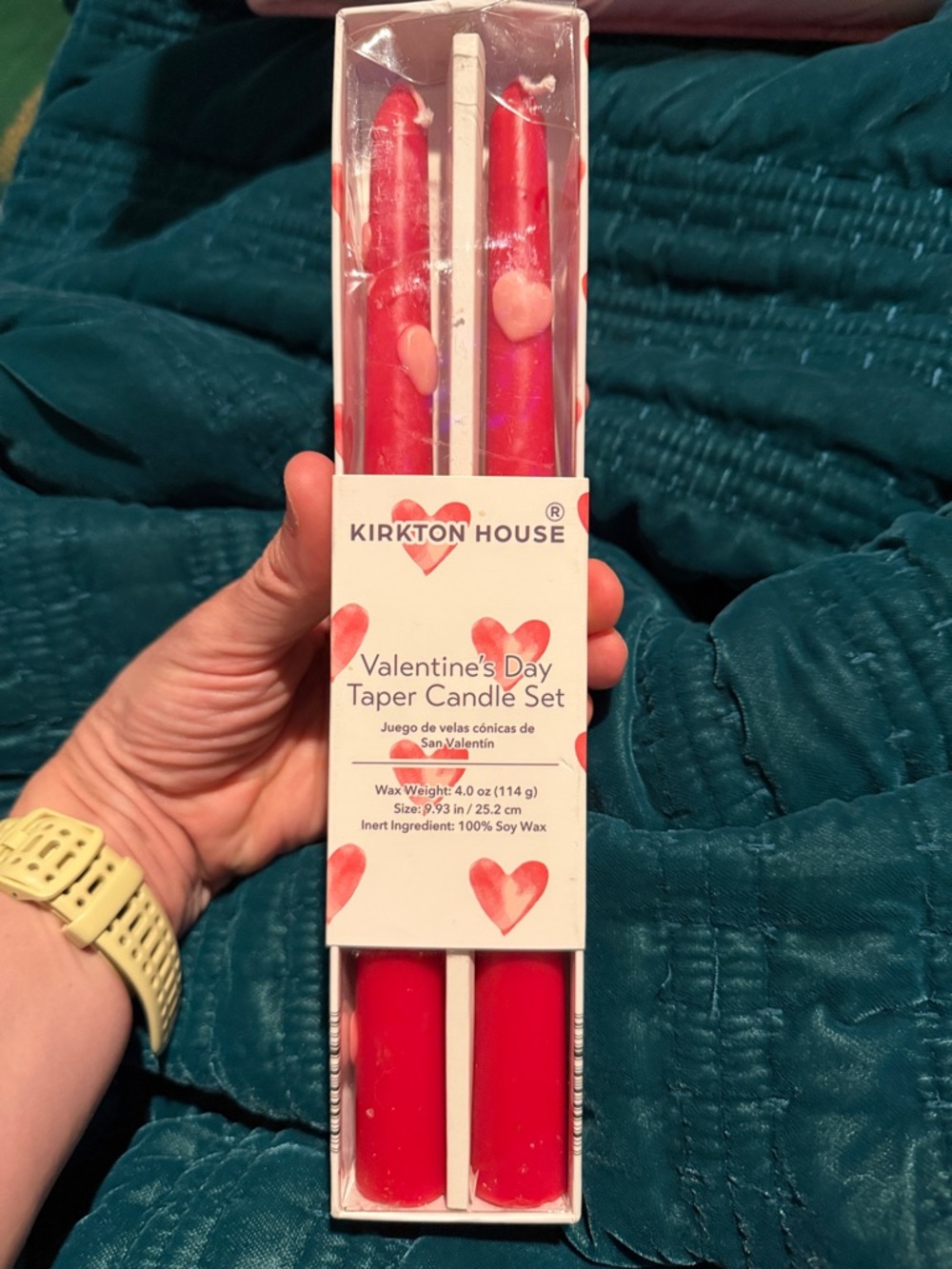 Red Valentine's Day Taper Candle Set